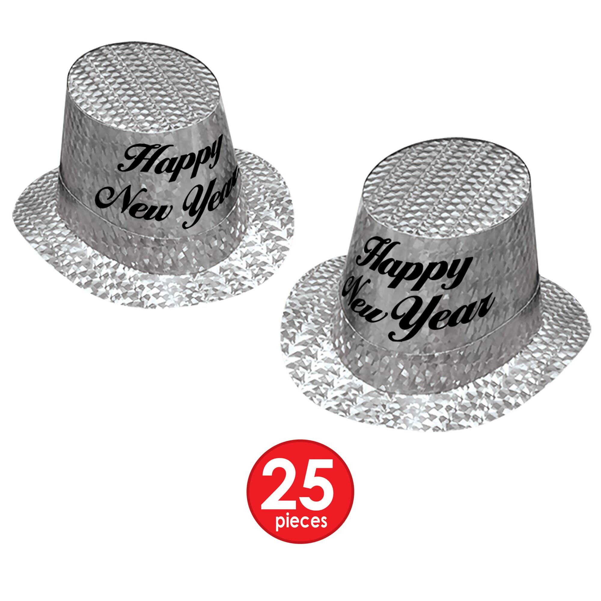 Beistle Black & Silver New Year Diamond Party Favor Kit for 50